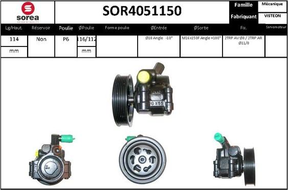 STARTCAR SOR4051150 - Хидравлична помпа, кормилно управление vvparts.bg