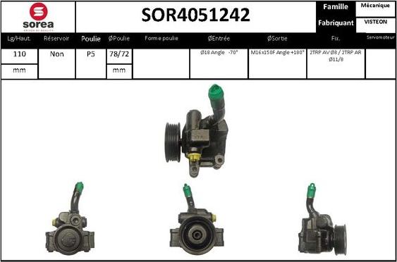 STARTCAR SOR4051242 - Хидравлична помпа, кормилно управление vvparts.bg