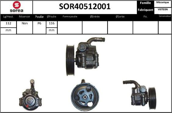 STARTCAR SOR40512001 - Хидравлична помпа, кормилно управление vvparts.bg