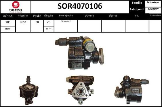 STARTCAR SOR4070106 - Хидравлична помпа, кормилно управление vvparts.bg