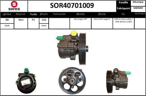 STARTCAR SOR40701009 - Хидравлична помпа, кормилно управление vvparts.bg