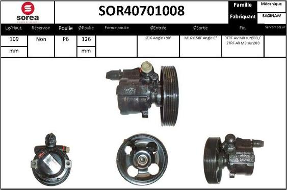STARTCAR SOR40701008 - Хидравлична помпа, кормилно управление vvparts.bg