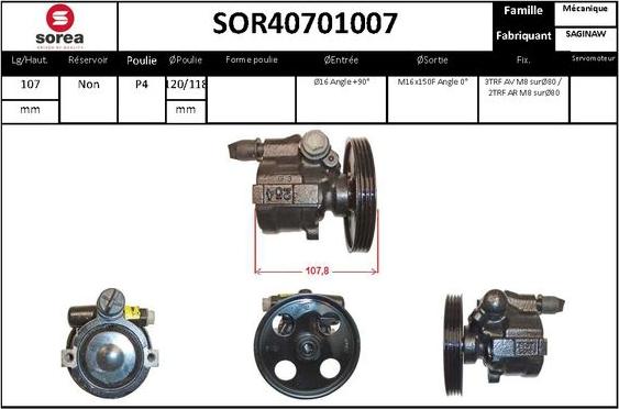 STARTCAR SOR40701007 - Хидравлична помпа, кормилно управление vvparts.bg