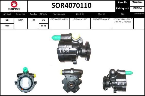 STARTCAR SOR4070110 - Хидравлична помпа, кормилно управление vvparts.bg