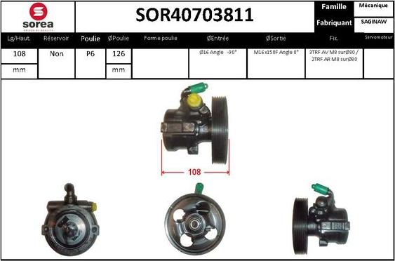 STARTCAR SOR40703811 - Хидравлична помпа, кормилно управление vvparts.bg