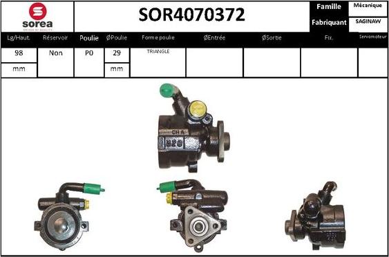 STARTCAR SOR4070372 - Хидравлична помпа, кормилно управление vvparts.bg