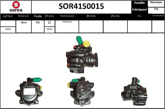 STARTCAR SOR4150015 - Хидравлична помпа, кормилно управление vvparts.bg