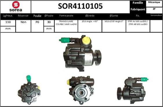 STARTCAR SOR4110105 - Хидравлична помпа, кормилно управление vvparts.bg