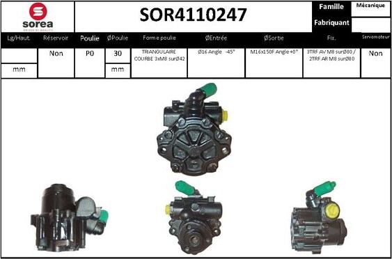 STARTCAR SOR4110247 - Хидравлична помпа, кормилно управление vvparts.bg
