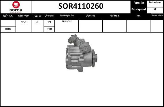 STARTCAR SOR4110260 - Хидравлична помпа, кормилно управление vvparts.bg