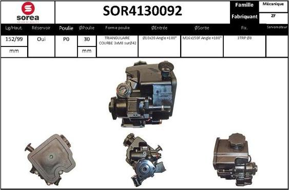 STARTCAR SOR4130092 - Хидравлична помпа, кормилно управление vvparts.bg