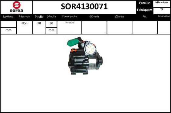 STARTCAR SOR4130071 - Хидравлична помпа, кормилно управление vvparts.bg
