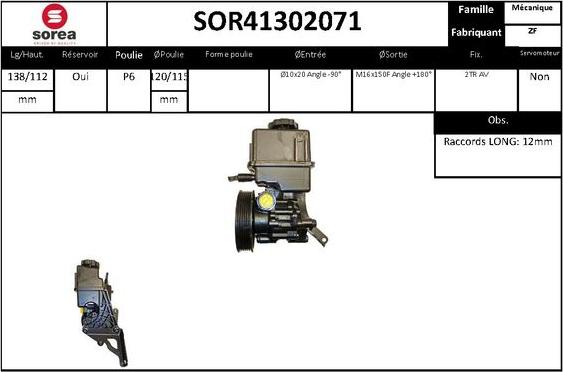 STARTCAR SOR41302071 - Хидравлична помпа, кормилно управление vvparts.bg