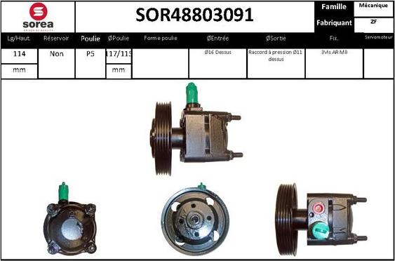 STARTCAR SOR48803091 - Хидравлична помпа, кормилно управление vvparts.bg