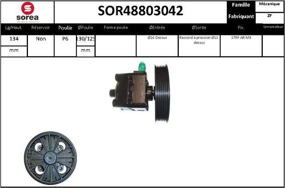 STARTCAR SOR48803042 - Хидравлична помпа, кормилно управление vvparts.bg