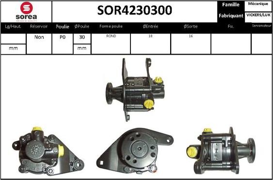 STARTCAR SOR4230300 - Хидравлична помпа, кормилно управление vvparts.bg