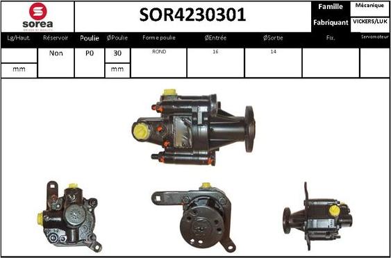 STARTCAR SOR4230301 - Хидравлична помпа, кормилно управление vvparts.bg