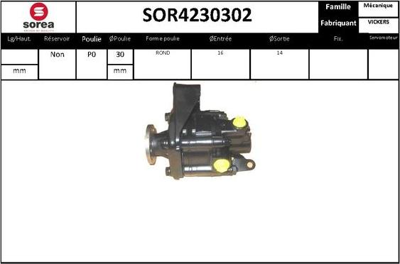 STARTCAR SOR4230302 - Хидравлична помпа, кормилно управление vvparts.bg