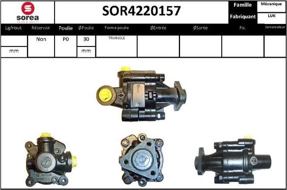 STARTCAR SOR4220157 - Хидравлична помпа, кормилно управление vvparts.bg