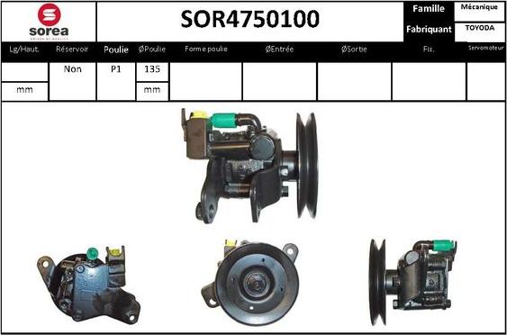 STARTCAR SOR4750100 - Хидравлична помпа, кормилно управление vvparts.bg