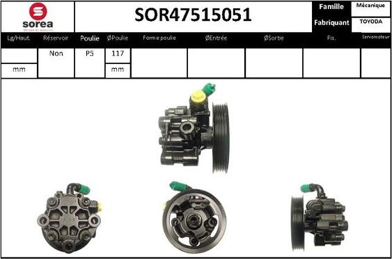 STARTCAR SOR47515051 - Хидравлична помпа, кормилно управление vvparts.bg