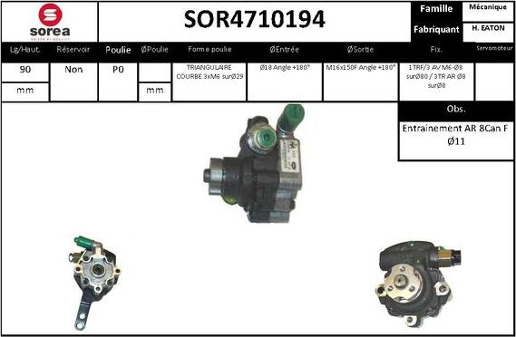 STARTCAR SOR4710194 - Хидравлична помпа, кормилно управление vvparts.bg