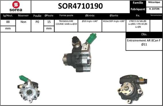 STARTCAR SOR4710190 - Хидравлична помпа, кормилно управление vvparts.bg