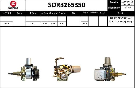 STARTCAR SOR8265350 - Кормилна колона vvparts.bg