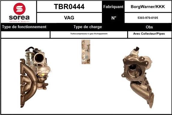 STARTCAR TBR0444 - Турбина, принудително пълнене с въздух vvparts.bg