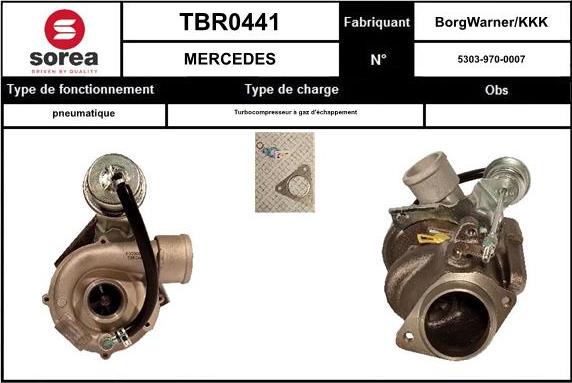 STARTCAR TBR0441 - Турбина, принудително пълнене с въздух vvparts.bg