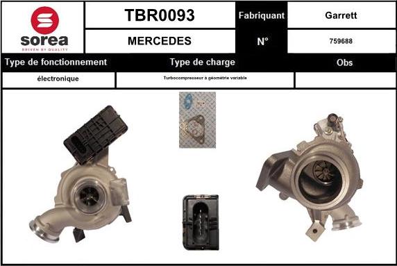 STARTCAR TBR0093 - Турбина, принудително пълнене с въздух vvparts.bg