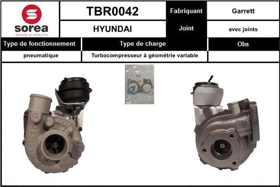 STARTCAR TBR0042 - Турбина, принудително пълнене с въздух vvparts.bg