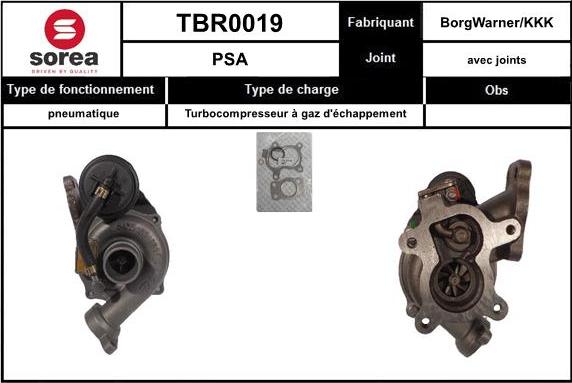 STARTCAR TBR0019 - Турбина, принудително пълнене с въздух vvparts.bg