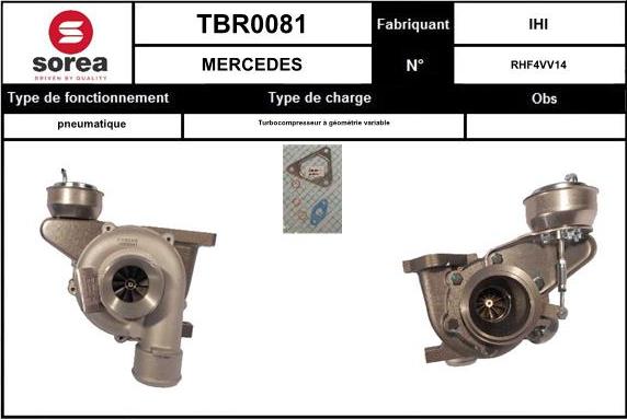 STARTCAR TBR0081 - Турбина, принудително пълнене с въздух vvparts.bg