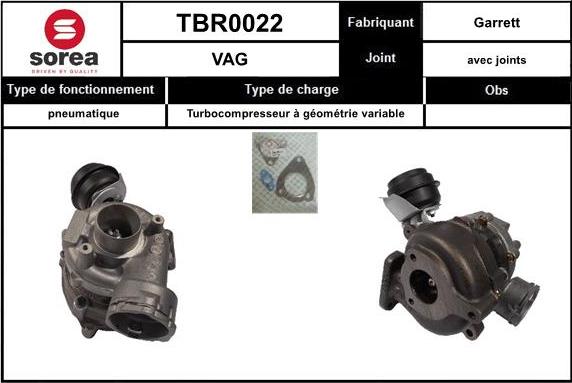 STARTCAR TBR0022 - Турбина, принудително пълнене с въздух vvparts.bg