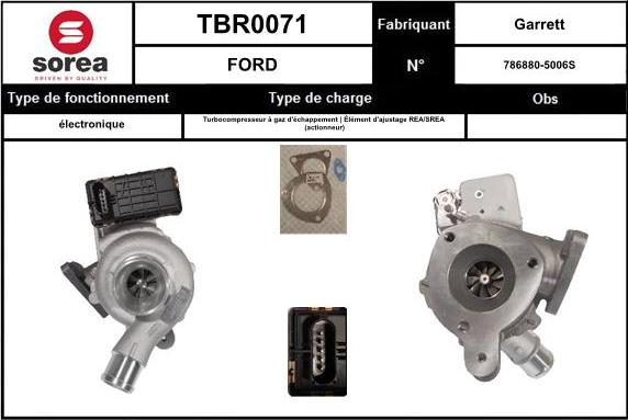 STARTCAR TBR0071 - Турбина, принудително пълнене с въздух vvparts.bg