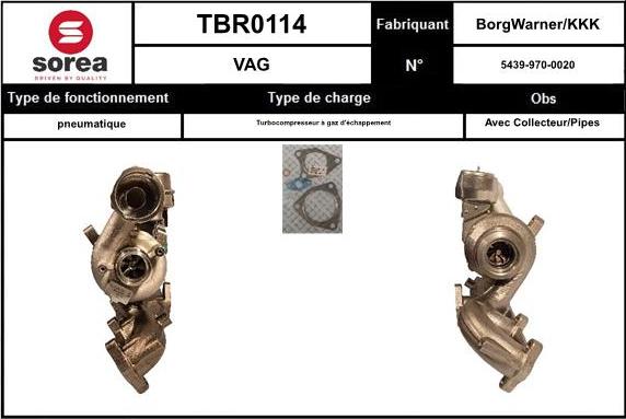 STARTCAR TBR0114 - Турбина, принудително пълнене с въздух vvparts.bg