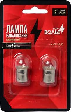 StartVOLT VL-BA15S-08 - Крушка с нагреваема жичка, стоп светлини / габарити vvparts.bg