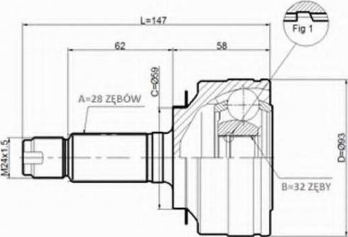 Statim C.445 - Каре комплект, полуоска vvparts.bg