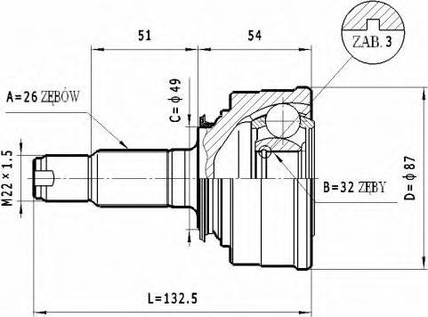 Statim C.447 - Каре комплект, полуоска vvparts.bg