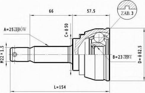 Statim C.454 - Каре комплект, полуоска vvparts.bg