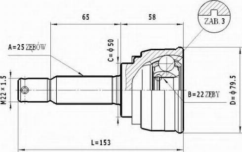 Statim C.453 - Каре комплект, полуоска vvparts.bg