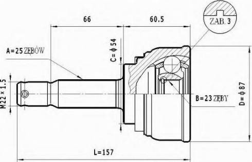 Statim C.457 - Каре комплект, полуоска vvparts.bg