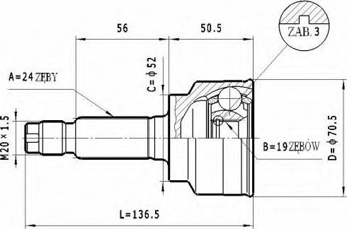 Statim C.468 - Каре комплект, полуоска vvparts.bg