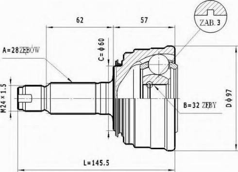 Statim C.419 - Каре комплект, полуоска vvparts.bg