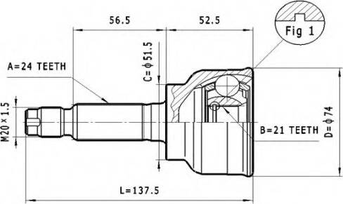 Statim C.475 - Каре комплект, полуоска vvparts.bg