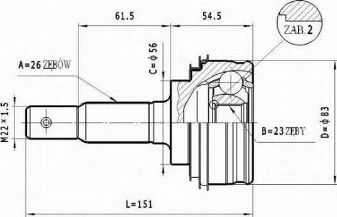 Statim C.594 - Каре комплект, полуоска vvparts.bg