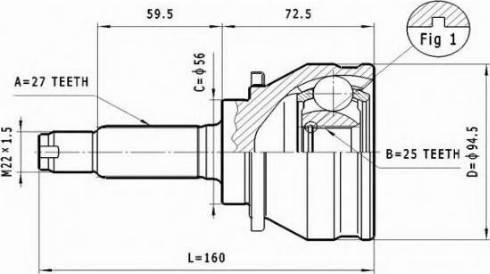 Statim C.604 - Каре комплект, полуоска vvparts.bg