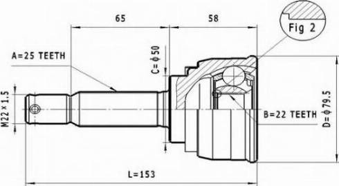 Statim C.622 - Каре комплект, полуоска vvparts.bg