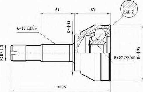 Statim C.163 - Каре комплект, полуоска vvparts.bg